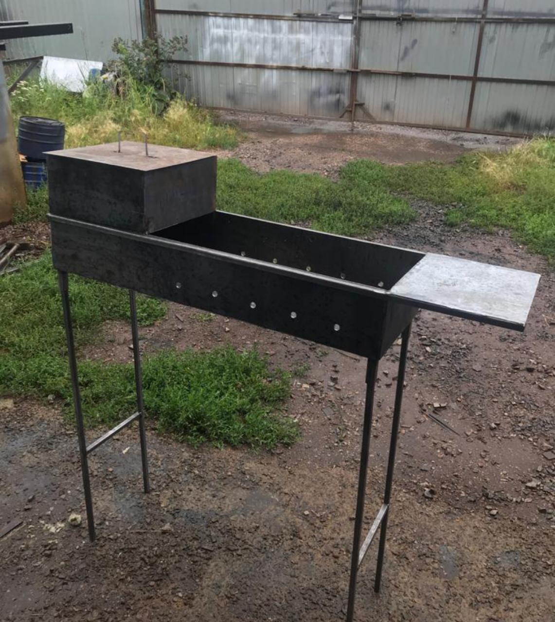 Мангал усиленный с верхней полкой